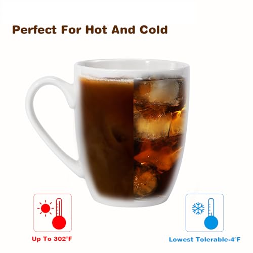 Urbanstrive 16oz White Ceramic Coffee Mug - Perfect for Tea & Coffee