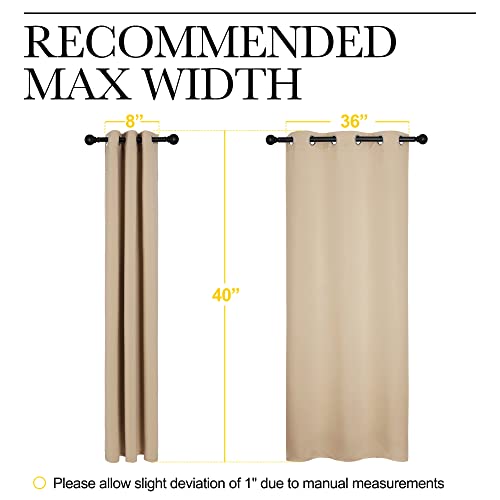 NICETOWN Thermal Insulated Room Darkening Curtain Panels - 42"x40" (Biscotti Beige, Set of 2)