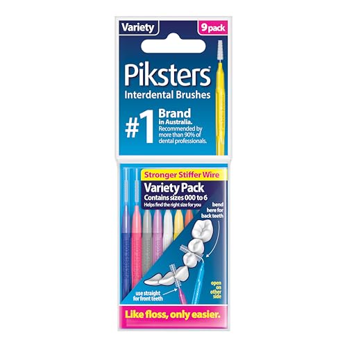 Piksters Interdental Brushes Variety Pack Size 000 to 6