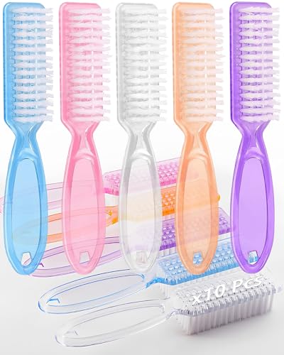 Bertork 10-Pack Nail Brush Set for Fingernails and Toenails