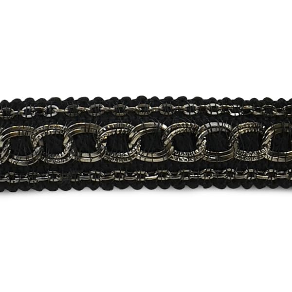 Expo International Chain Design Stretch Headband Black Silver