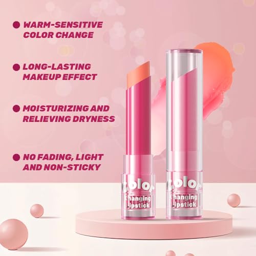 BINGBRUSH Color Changing Lipstick - Coral Kiss Moisturizing PH Lip Balm