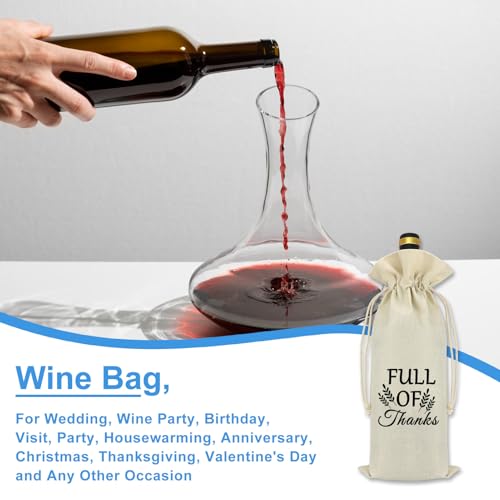 Thank You Wine Bag for Gifts - Thanksgiving & Holiday Appreciation