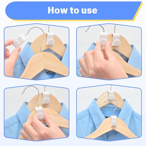 100 Heavy Duty Hanger Connector Hooks - Space-Saving Closet Organizers