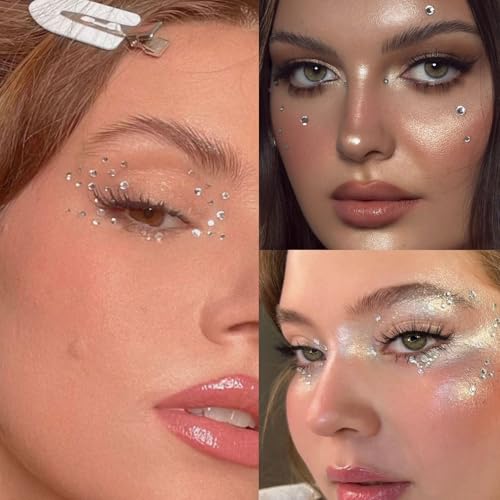 660 Pcs Self-Adhesive Face Gems and Body Rhinestones with Tweezers