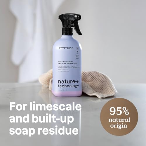 ATTITUDE Bathroom Cleaner Spray, Lemon & Rosewood, 26 Fl Oz - EWG Verified