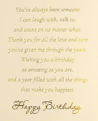 Sister Birthday Card with Gold Foil - Heartfelt Message