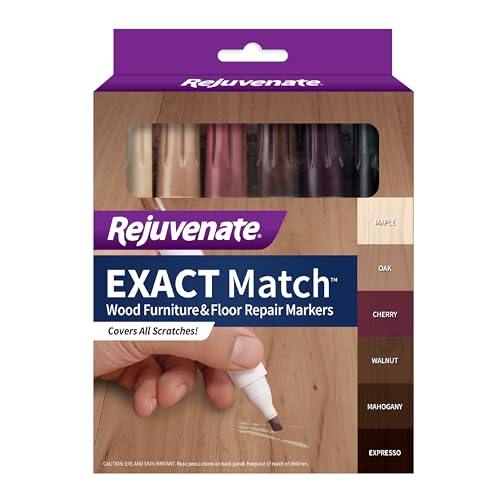 Rejuvenate Exact Match Brown Wood Furniture & Floor Repair Markers - Pack of 6