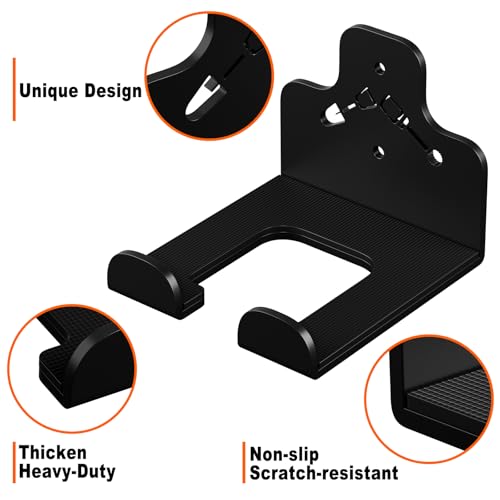 Heavy Duty Garage Trimmer Wall Mount Rack - 2 Pack Black Weed Eater Hanger