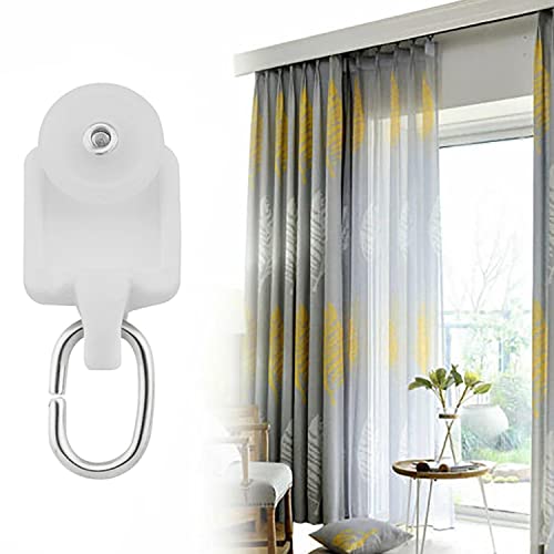 50PCS Curtain Roller Hooks - Durable Plastic Glider Track Accessories