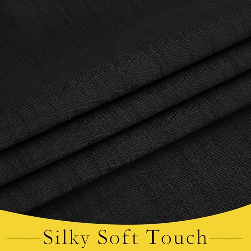 NICETOWN 100% Blackout Door Curtains for Window, Black, 1 Panel