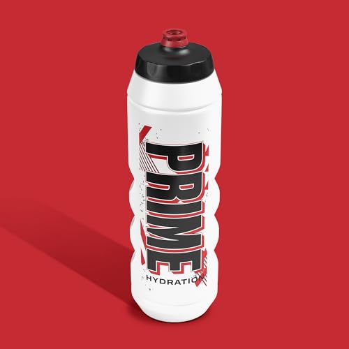 PRIME Hydration 32 oz Red & Black Sports Water Bottle BPA Free Dishwasher Safe