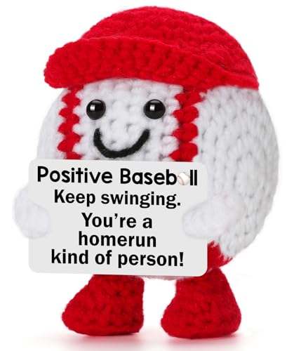 Handmade Crochet Baseball Gift with Inspirational Message for Teen Boys