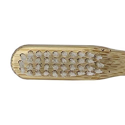 OraWellness BrushEco Bamboo Toothbrush, 4-Row Wooden Toothbrush