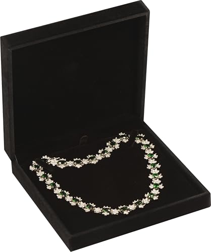 LAODA Black Velvet Necklace Gift Box for Chokers & Pearls