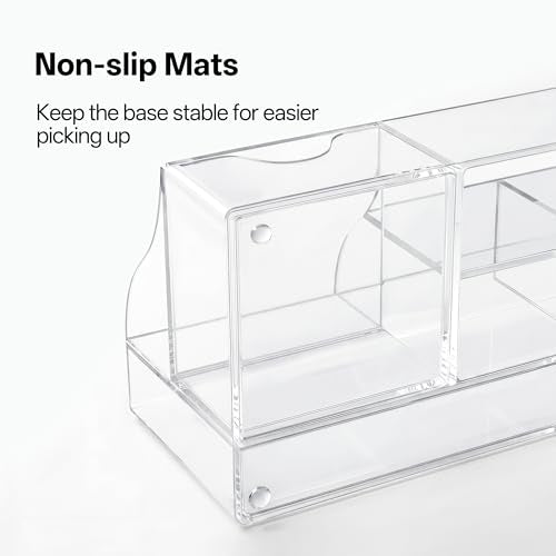 HBlife Clear Makeup Organizer with Drawer – 5-Compartment Storage