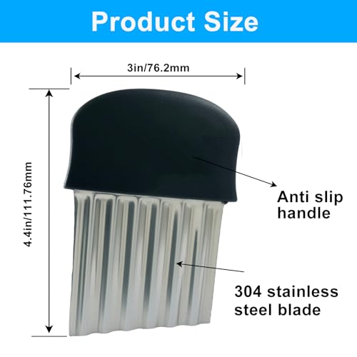 Zorveiio 2-Pack Crinkle Cutter - Stainless Steel Vegetable Slicer