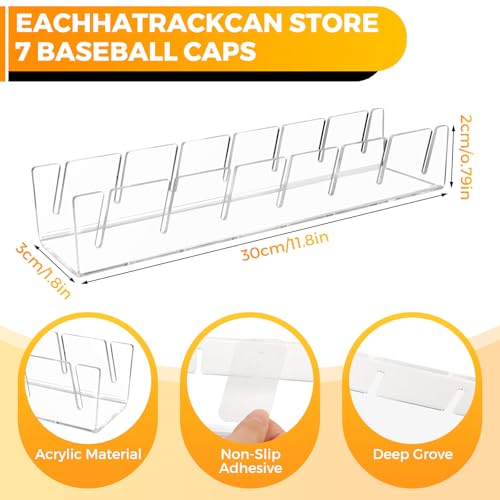 Clear Acrylic Hat Stand for Baseball Caps，Easy Setup 14 Caps，Hat