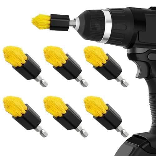 Holikme 6-Piece Drill Brush Set for Deep Cleaning Grout & Tile