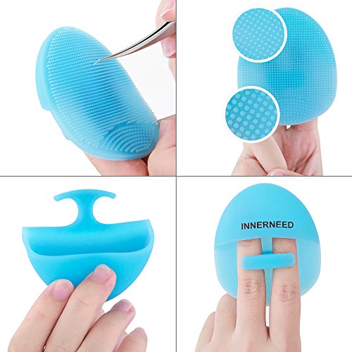 INNERNEED Silicone Face Cleanser and Exfoliating Facial Scrubber Brush 2-Pack