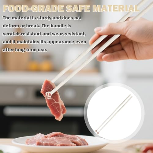 Adorable Cat Paw Chopsticks - 5 Pairs, Non-Slip & Reusable