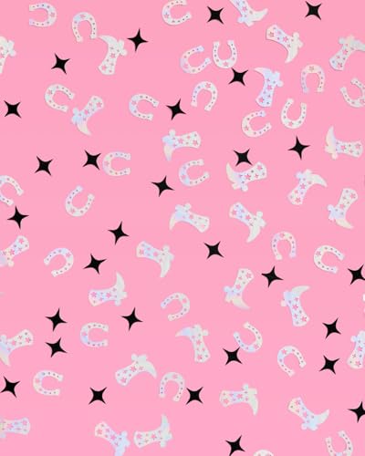 xo, Fetti Western Confetti - Small Black & Iridescent Cowboy Party Decor