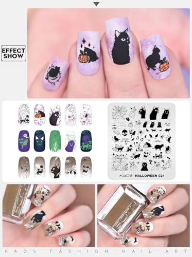 Rolabling Halloween Nail Art Stamping Plate Pumpkin Skull Ghost