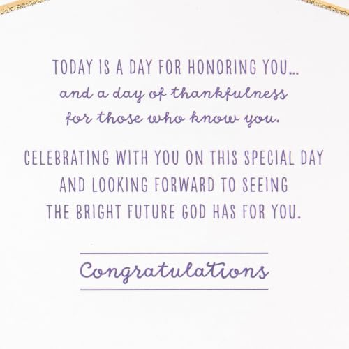 Hallmark Religious Graduation Card with Prayer and Glitter Accents