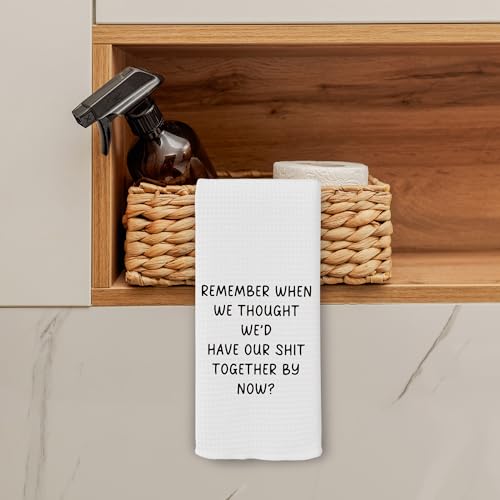 Funny Sarcastic Kitchen Towels - Humorous Dish Towel 16x24