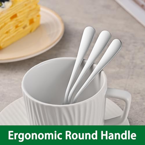 Dehov 5.5-Inch Stainless Steel Espresso Spoons, Silver - Set of 8