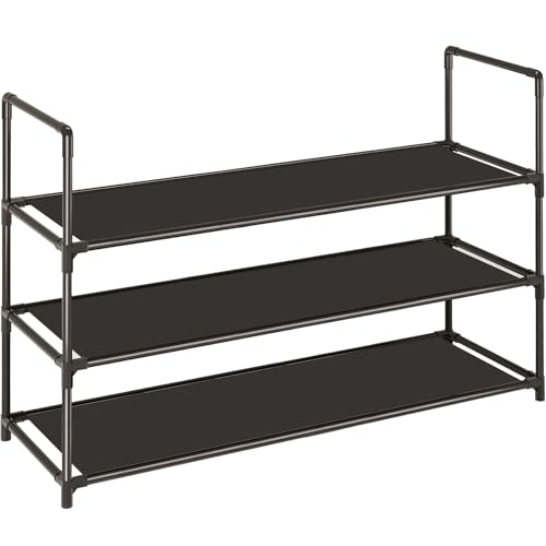 Vockot 3-Tier Stackable Shoe Rack, 28.5" Wide Metal Storage Organizer