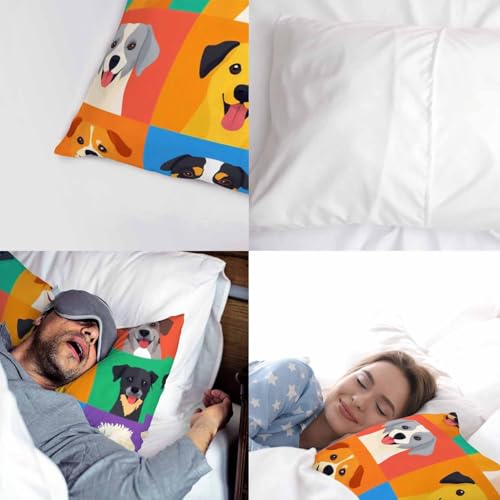 20" x 26" Funny Dog Pillow Case - Soft & Breathable Pillow Cover