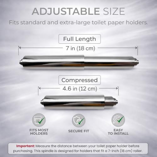 7-Inch Chrome Toilet Paper Holder Replacement Rod