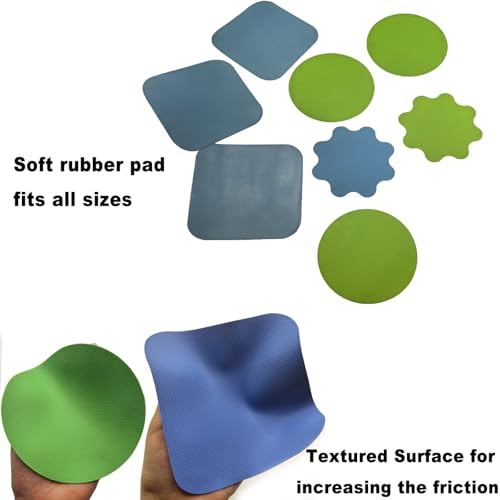 Rubber Jar Opener Set for Seniors – Non-Slip Silicone Gripper Pads