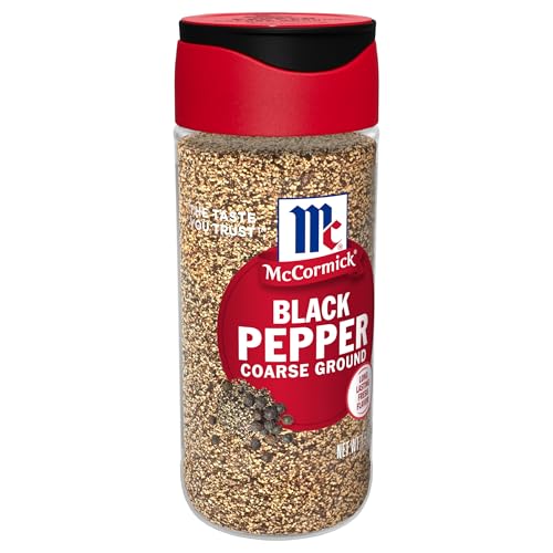 McCormick Coarse Ground Black Pepper 1.5 oz Pack of 6 - Bold, Robust Flavor