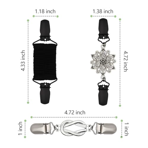 ROPAKED 3-Piece Dress Waist Tightener Clips for Sweaters