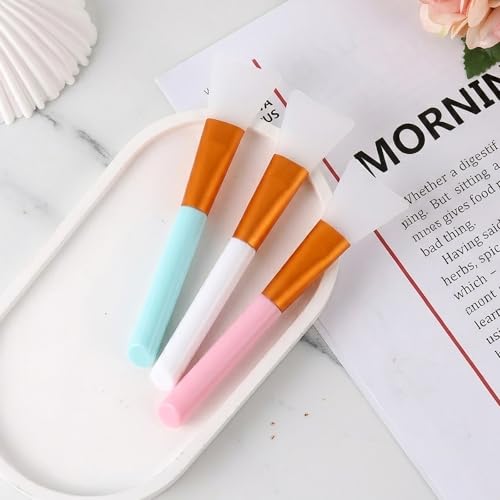 Cinlinso 3-Piece Silicone Face Mask Brush Set, Flexible Applicators