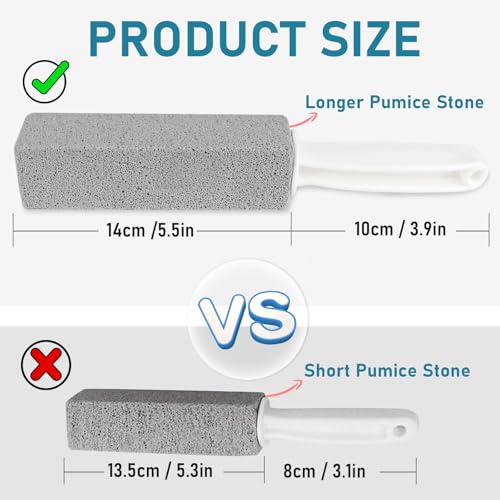 Pumice Cleaning Stone 2 Pack - Scratch-Free Toilet Bowl Cleaner