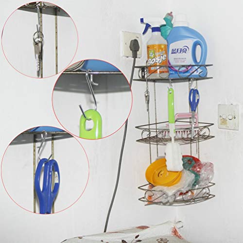 40 Pack Stainless Steel S-Hooks - Heavy Duty Metal Hangers for DIY & Home