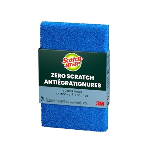 Scotch-Brite Zero Scratch Scouring Pads - Gentle Dish Scrubber, 2 Pack