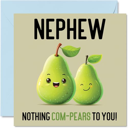 Stuff4 Funny Birthday Card for Nephew - Nothing Com-Pears