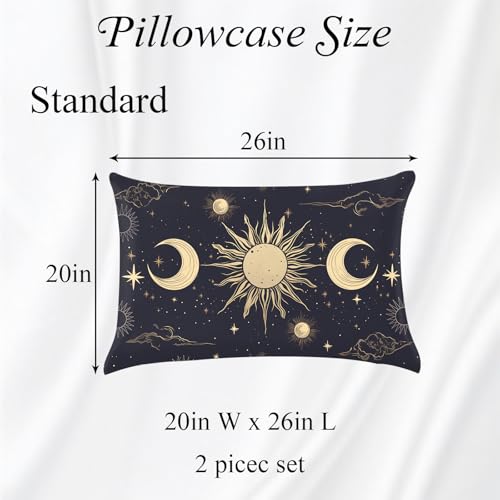 GABraden Black Moon Microfiber Body Pillow Cover 20"x54"