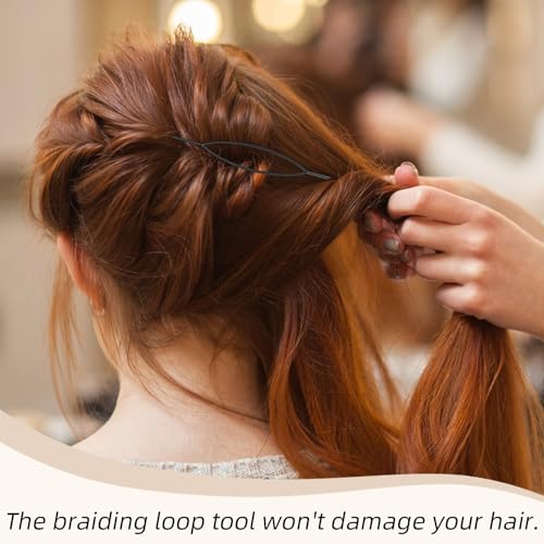 15 Pcs Quick Hair Beader Tool Set Flexible French Braid Loop Stylist