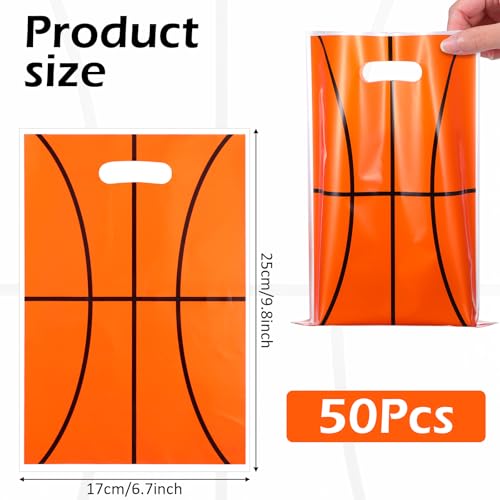 Giantree 50-Pack Basketball Party Favor Bags - Plastic Gift Bags