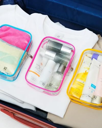 CALYGO TSA Approved Clear Toiletry Bag 1 Quart Travel Pouch