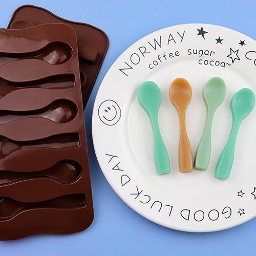 Silicone Spoon-Shaped Chocolate Mold for Cake, Ice, Soap & Candle Decoration - Variation of Spoon