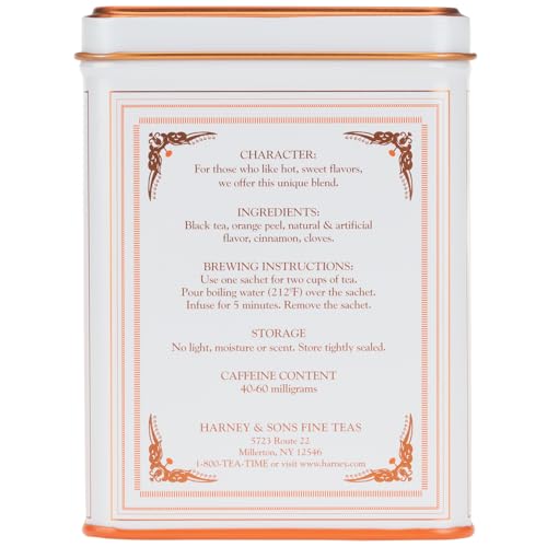Harney & Sons Hot Cinnamon Spice Black Tea - 20 Pyramid Sachets