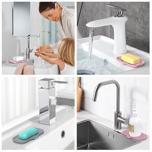 Jalopink 2 Pack Self-Draining Soap Holder - Gray Pink