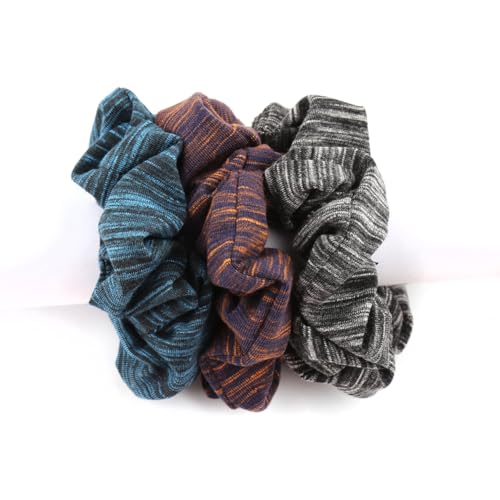 ELIHAIR Cotton Striped Hair Scrunchies - Gentle Frizz-Free Hair Ties