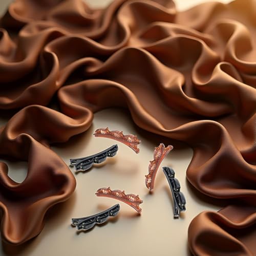 ZLmoue 6Pcs Double Layer Twist Hair Braider & Styling Clips (Black & Brown)